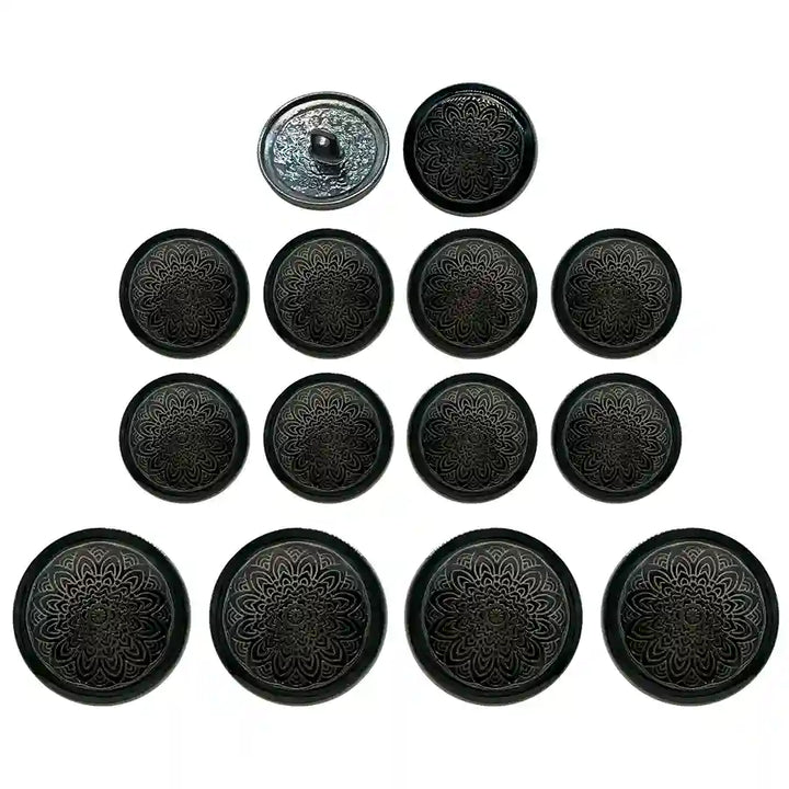 Mandala Shank Metal Button | 18mm(28L) & 21mm(34L)