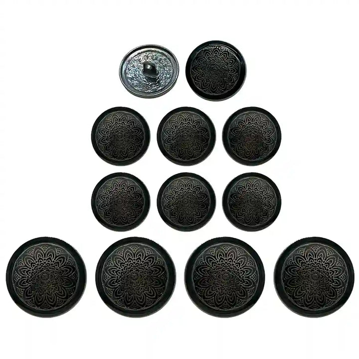 Mandala Shank Metal Button | 18mm(28L) & 21mm(34L)