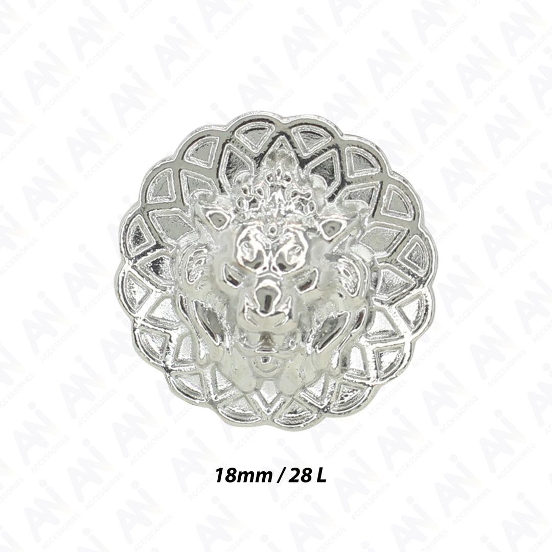 Lion Head Buttons for Clothing and Accessories