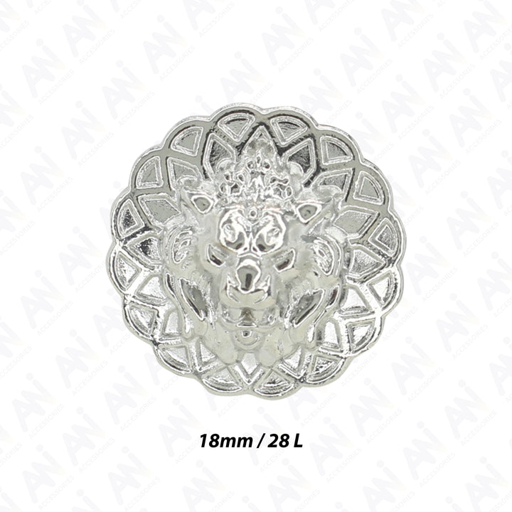 Lion Head Buttons for Clothing and Accessories