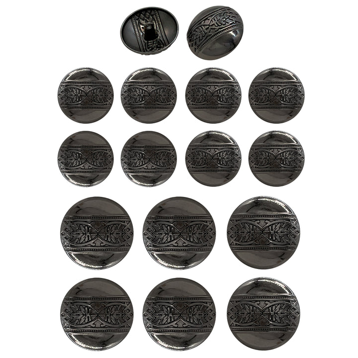 Etched Design Metal Buttons