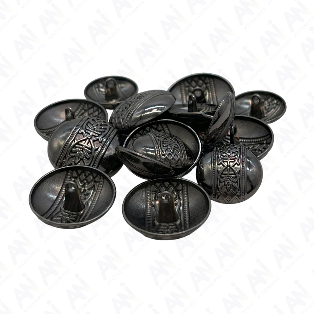 Etched Design Metal Buttons