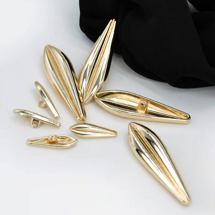 Metallic Teardrop Metal Button | 50mm & 24mm
