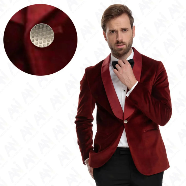 Crosshatch Metal Buttons | 18mm(28L) & 21mm(34L)