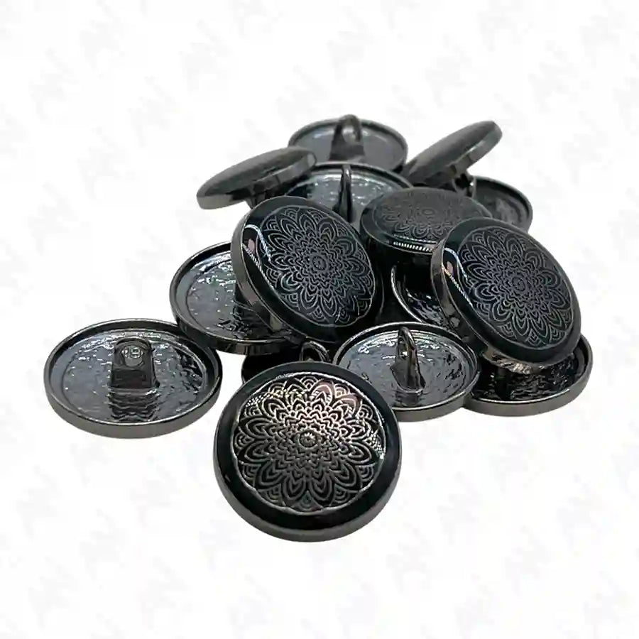 Mandala Shank Metal Button | 18mm(28L) & 21mm(34L)
