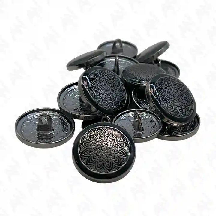 Mandala Shank Metal Button | 18mm(28L) & 21mm(34L)