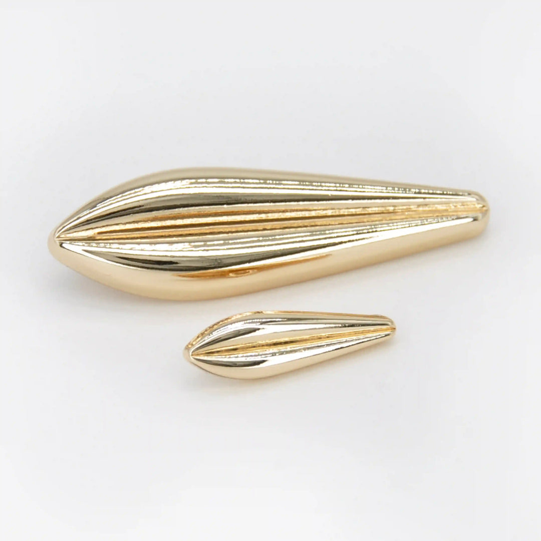 Metallic Teardrop Metal Button | 50mm & 24mm