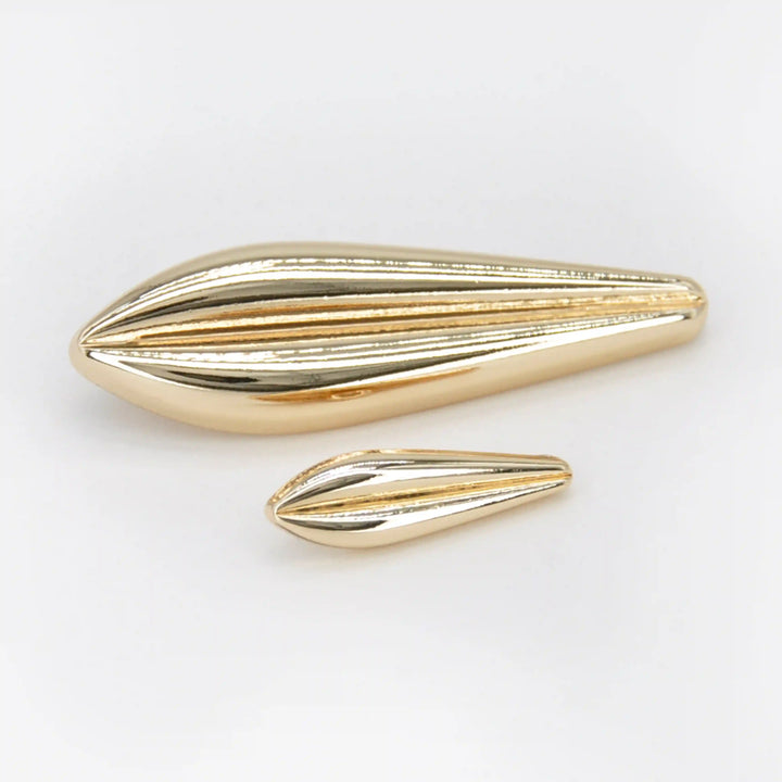 Metallic Teardrop Metal Button | 50mm & 24mm