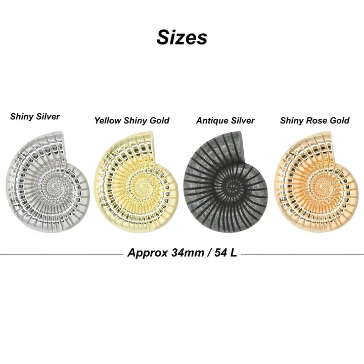 Shell Style Metal Buttons | 34mm(54L)