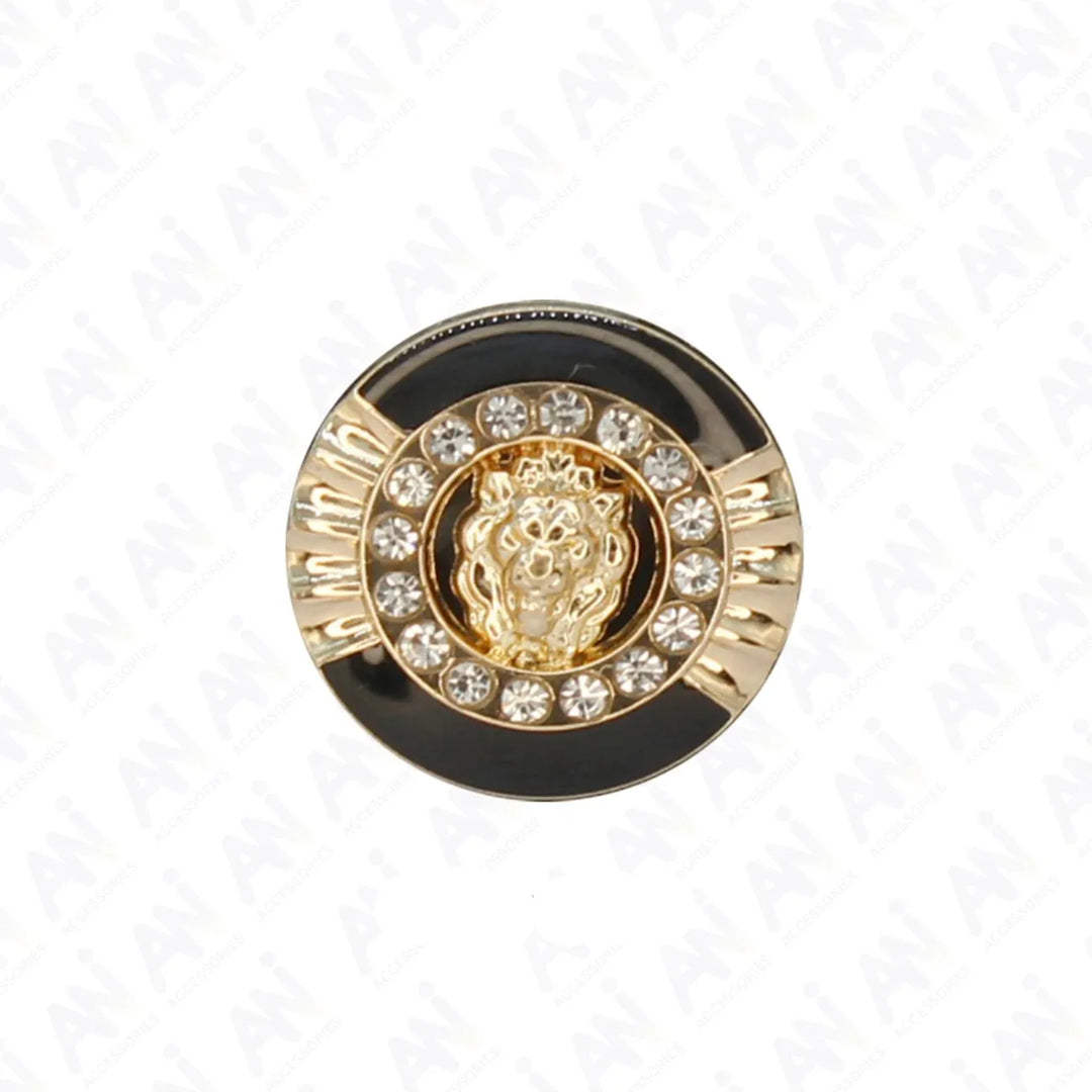 Lion Rhinestone Shirt Buttons | 14mm(22L) & 18mm(28L)