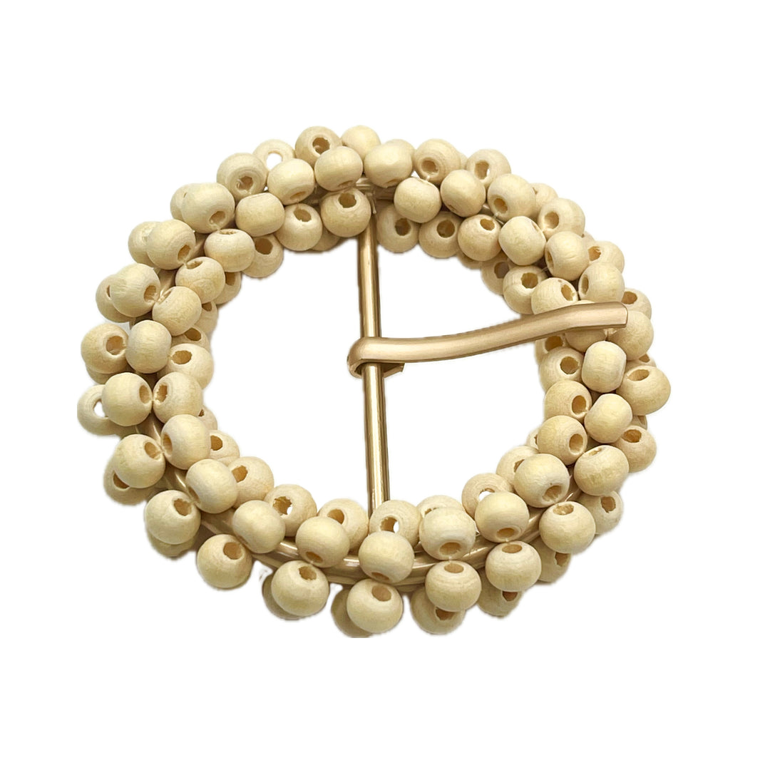 Beaded Circle Buckle for Seasonal Wardrobe Essentials