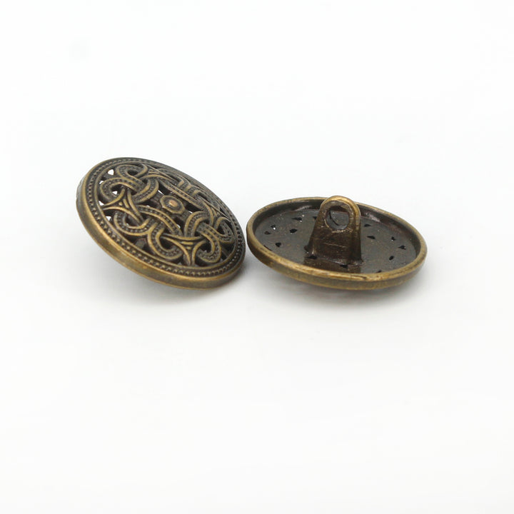 Braided Circle Metal Button(7 Big + 7 Small)