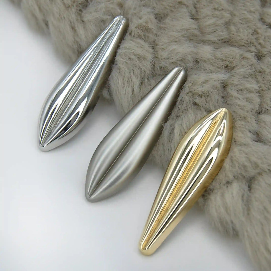 Metallic Teardrop Metal Button | 50mm & 24mm
