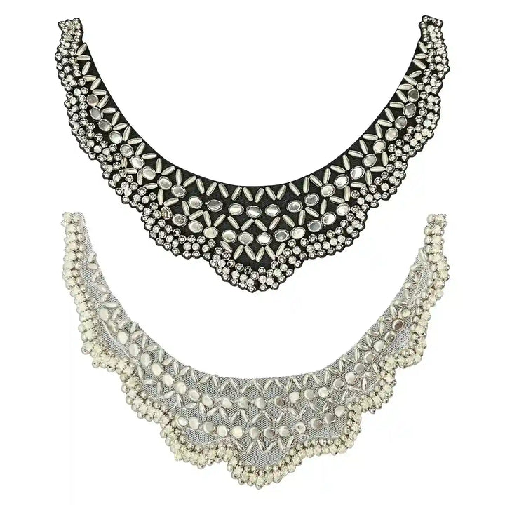 Beaded Round Neck Applique