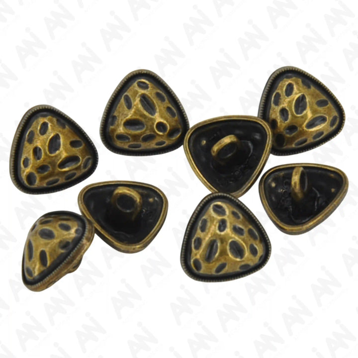 Round Triangle Hammered12mm Shirt Buttons