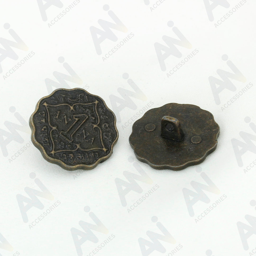 1 Anna Metal Coin Buttons