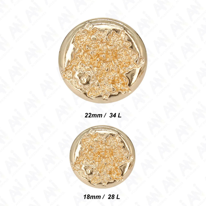 Ruffle Design Metal Buttons | 18mm (28L) & 22mm (34L)