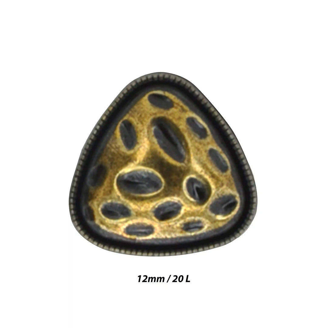 Round Triangle Hammered12mm Shirt Buttons