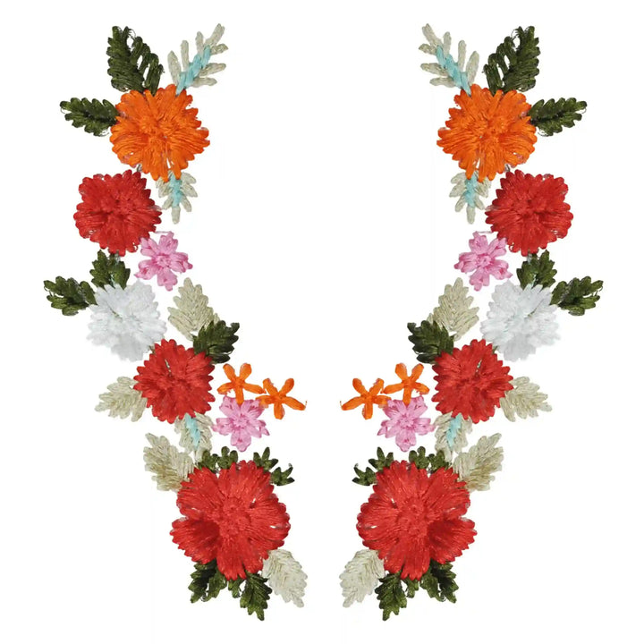 Embroidered Floral Applique Patch