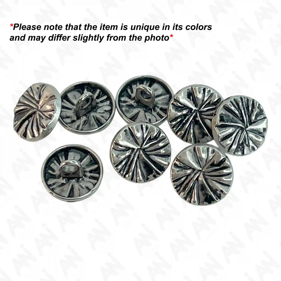 Radiant Ribbed Metal Buttons