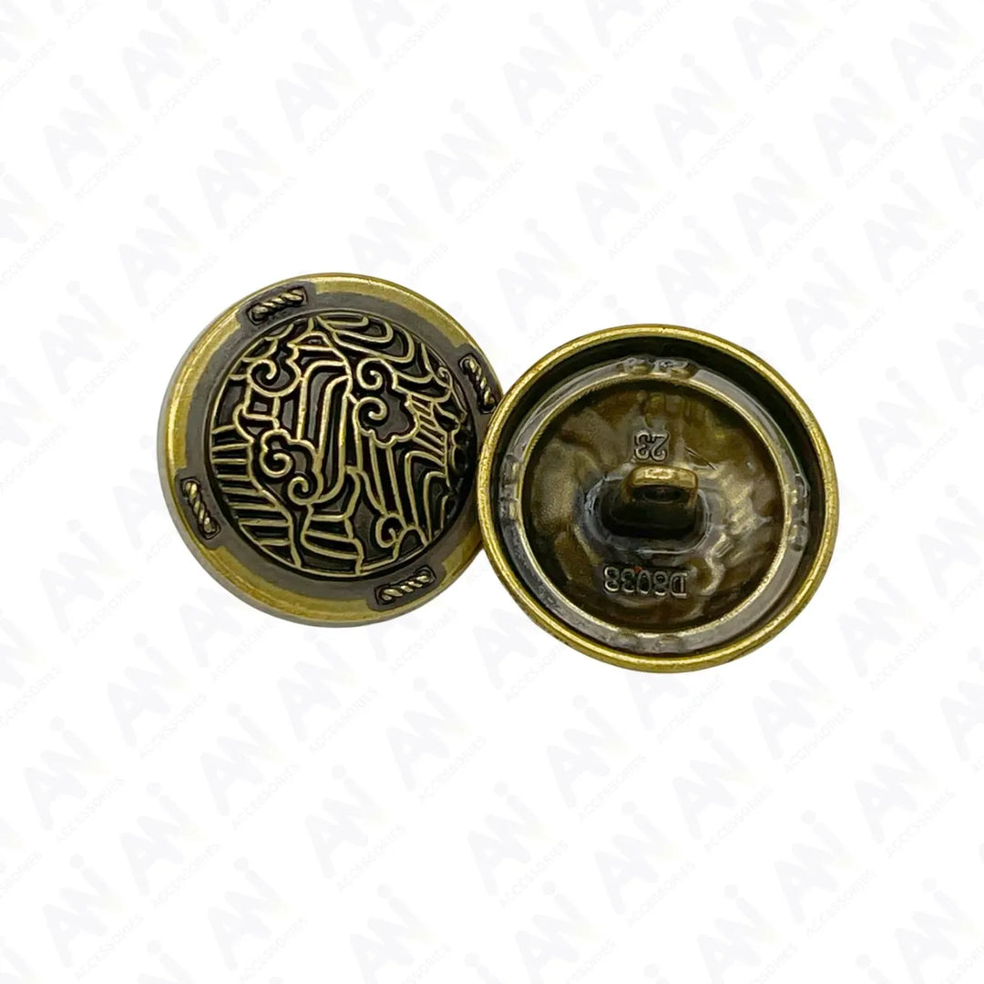 Shiny Decorative Metal Buttons | 15mm(24L), 18mm(28L) & 23mm(36L)