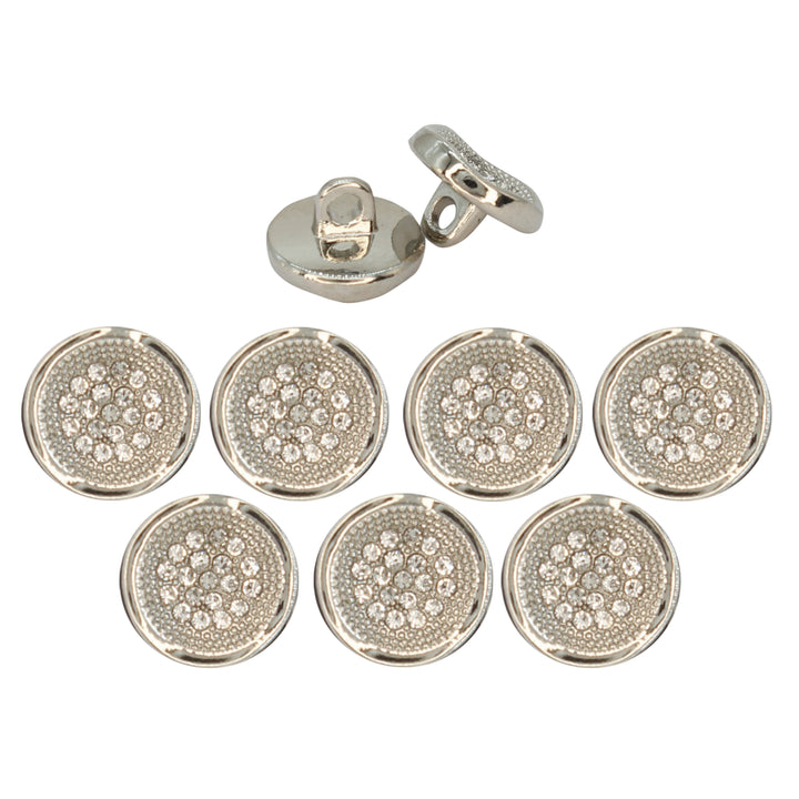 Luxurious Floral Diamond Metal Button