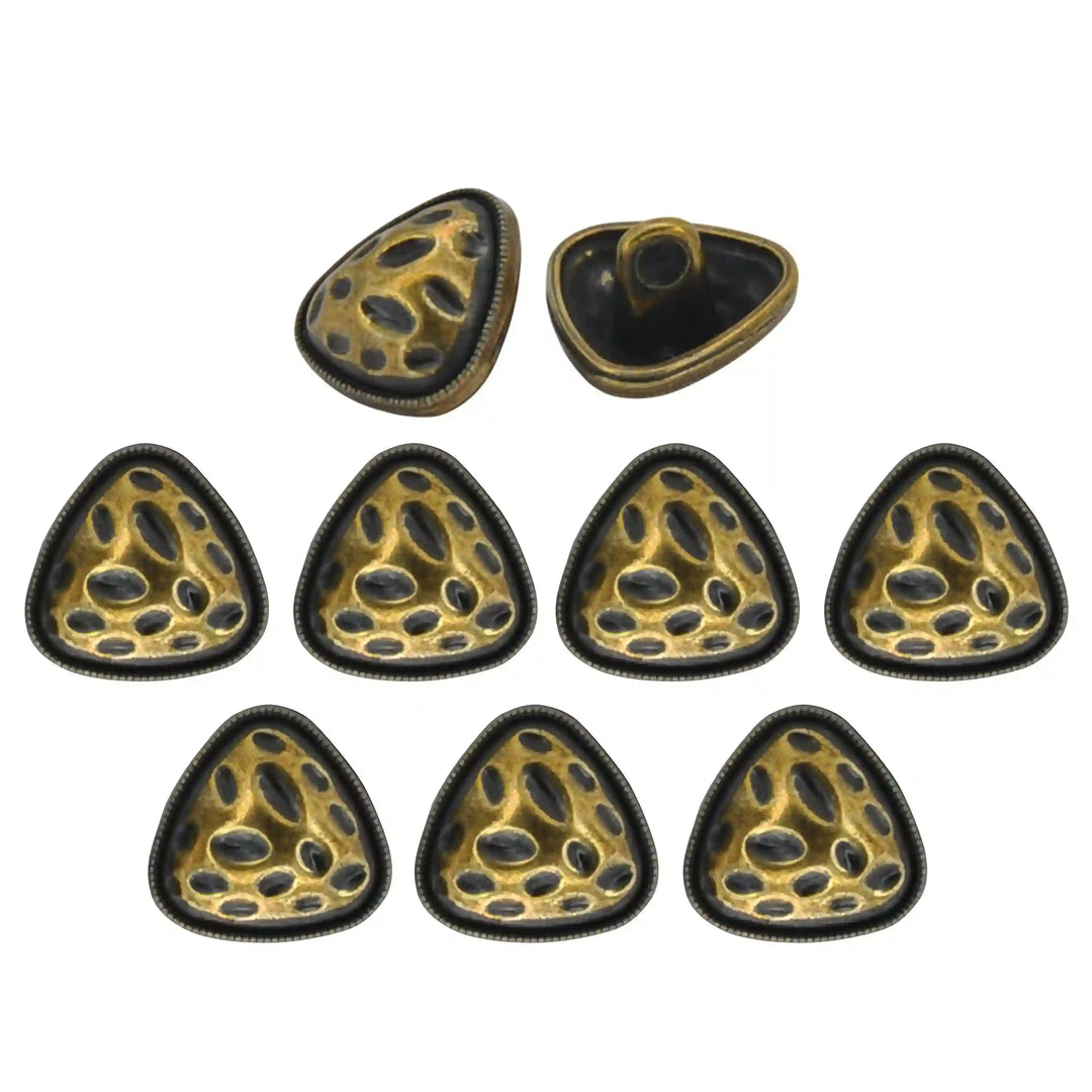 Round Triangle Hammered12mm Shirt Buttons