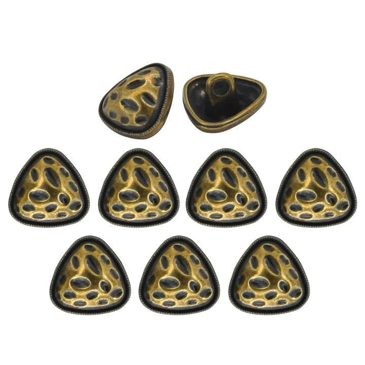 Round Triangle Hammered12mm Shirt Buttons