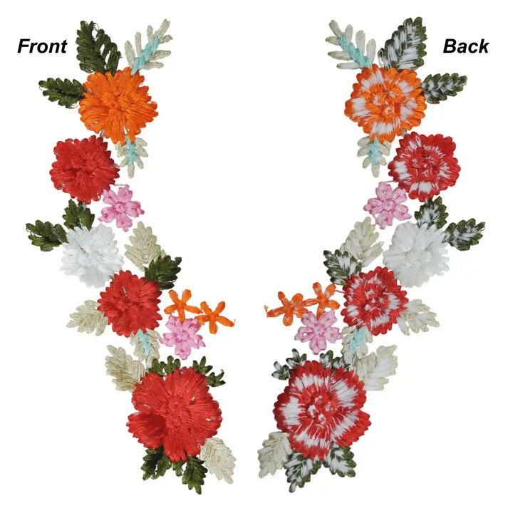 Embroidered Floral Applique Patch