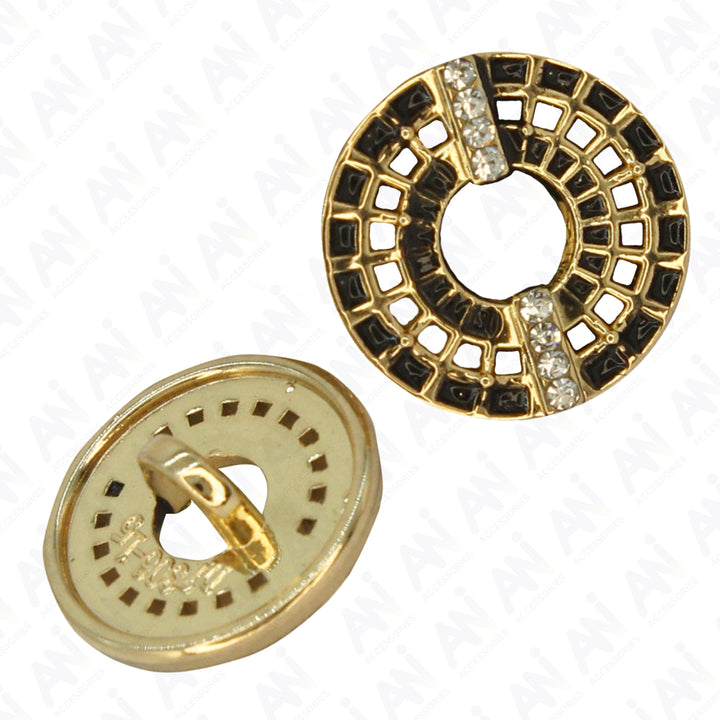 Decorative Gold Laser Cut Button