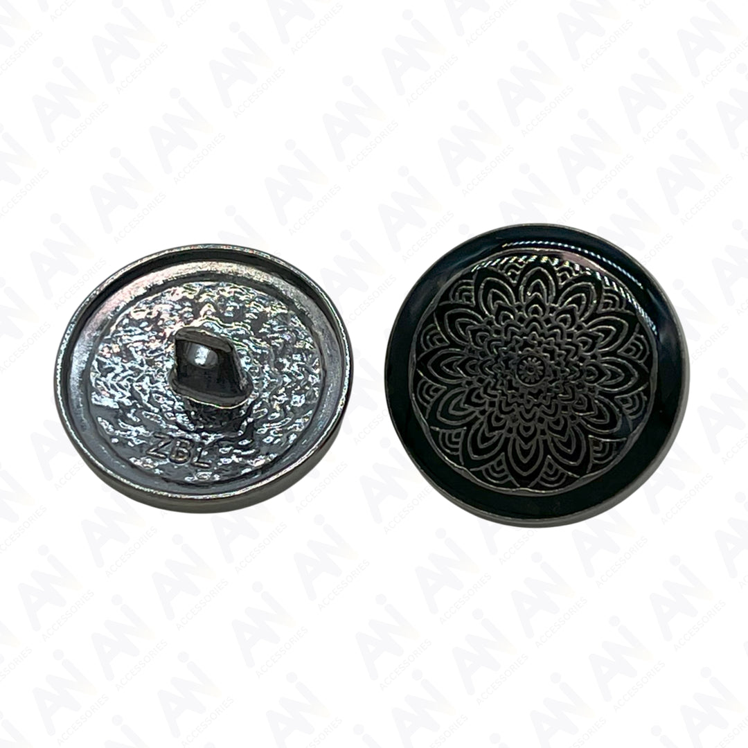 Mandala Metal Button