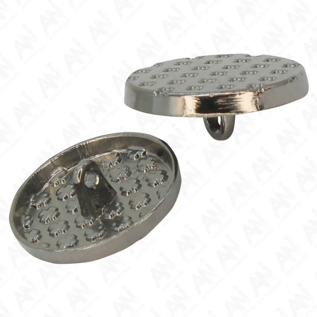 Crosshatch Metal Buttons | 18mm(28L) & 21mm(34L)