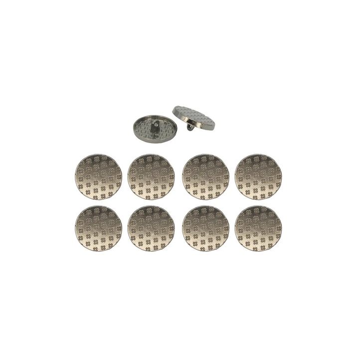 Crosshatch Metal Buttons | 18mm(28L) & 21mm(34L)
