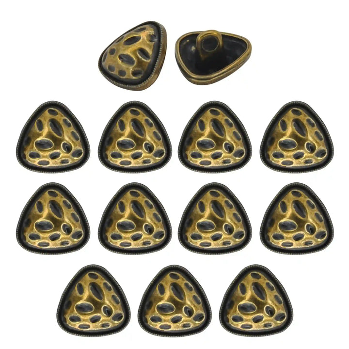 Round Triangle Hammered12mm Shirt Buttons