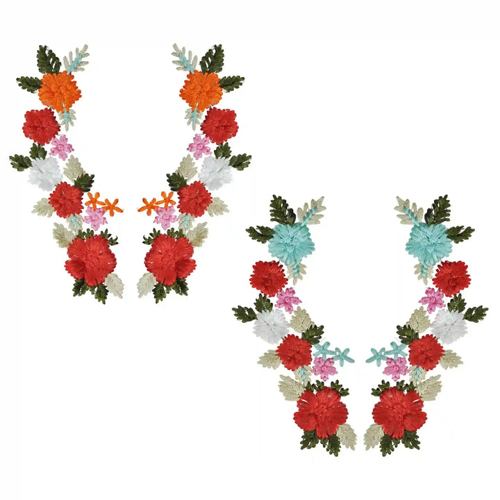 Embroidered Floral Applique Patch