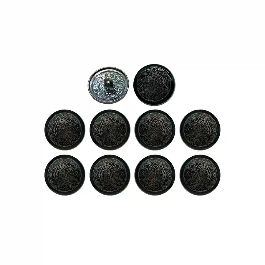 Mandala Shank Metal Button | 18mm(28L) & 21mm(34L)