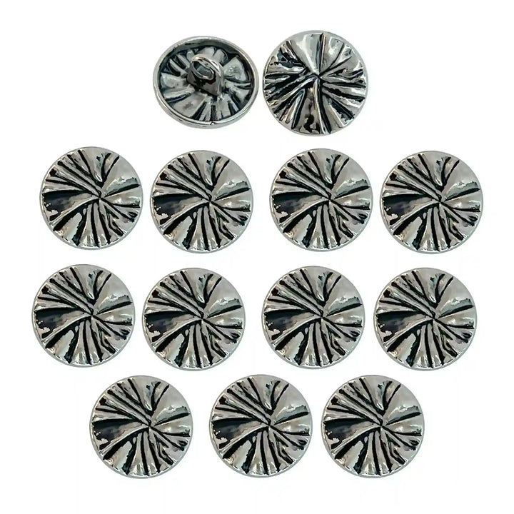 Radiant Ribbed Metal Buttons
