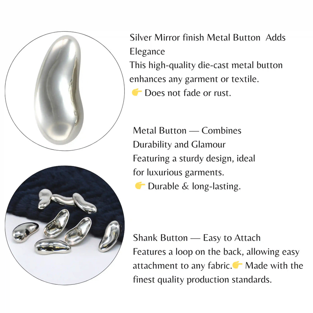 Metallic Bean Button | 33mm(52L)