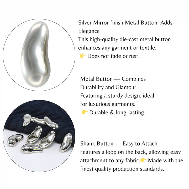 Metallic Bean Button | 33mm(52L)