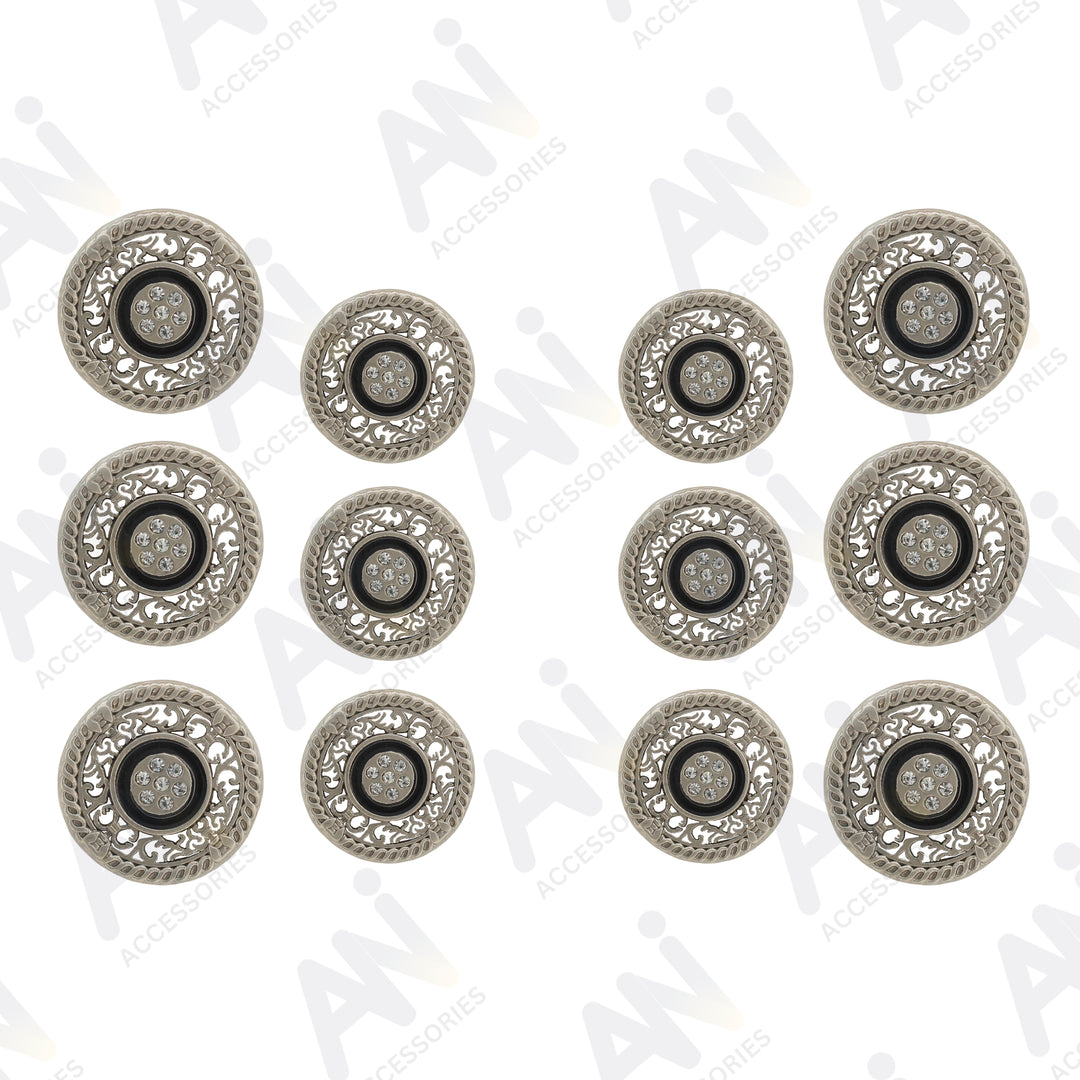 Decorative Gold Buttons for Garments and Accessories