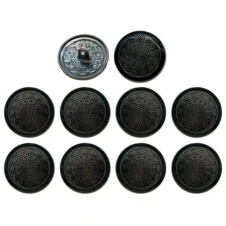 Mandala Shank Metal Button | 18mm(28L) & 21mm(34L)