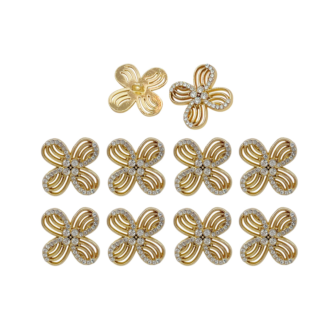 Elegant Rhinestone Metal Buttons