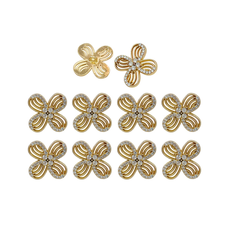 Elegant Rhinestone Metal Buttons
