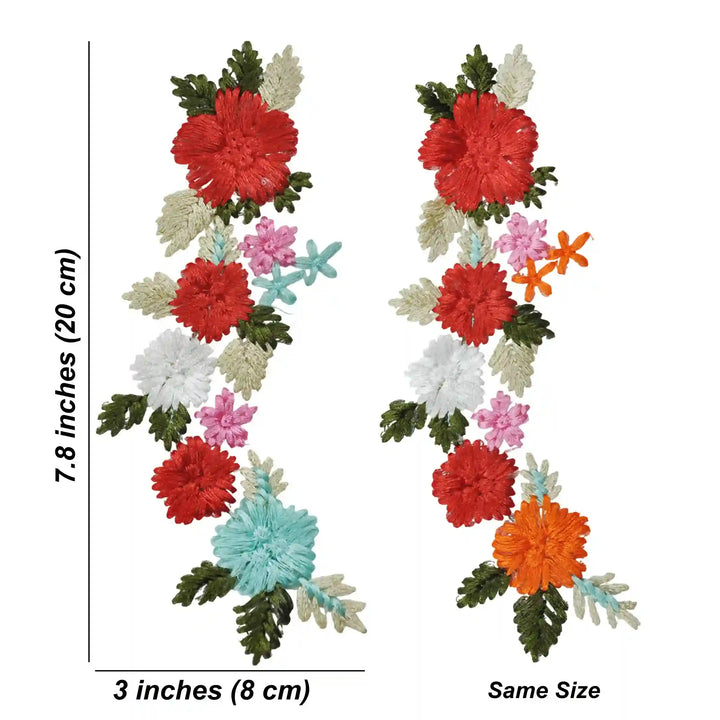 Embroidered Floral Applique Patch