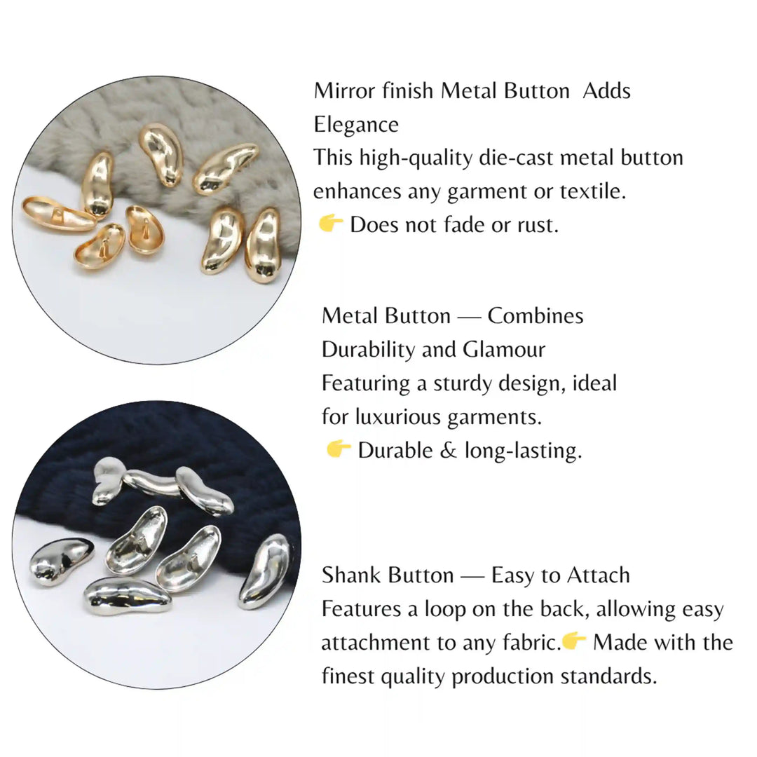 Metallic Bean Button | 33mm(52L)