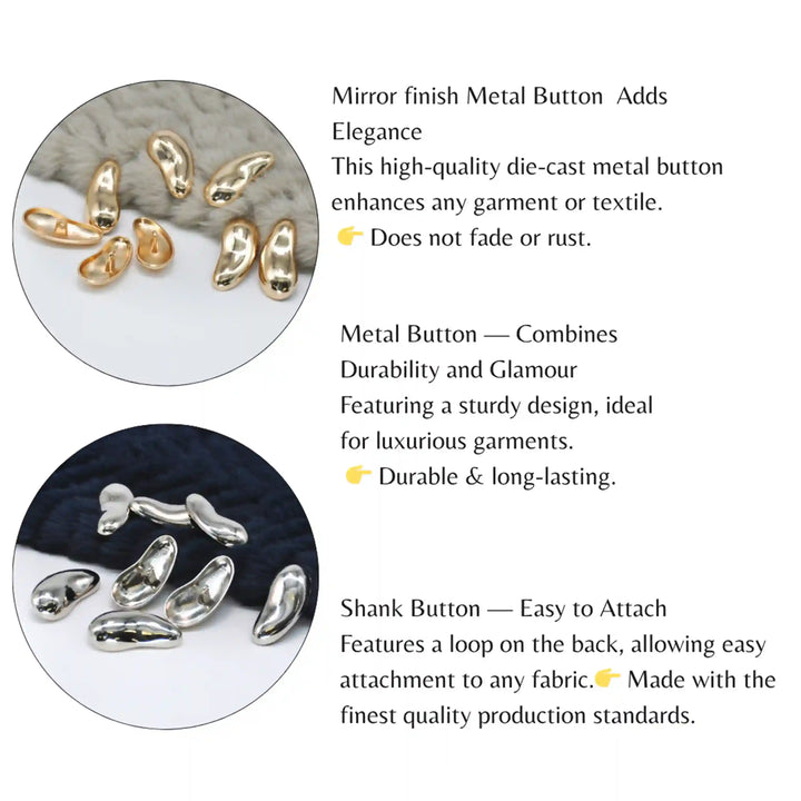 Metallic Bean Button | 33mm(52L)