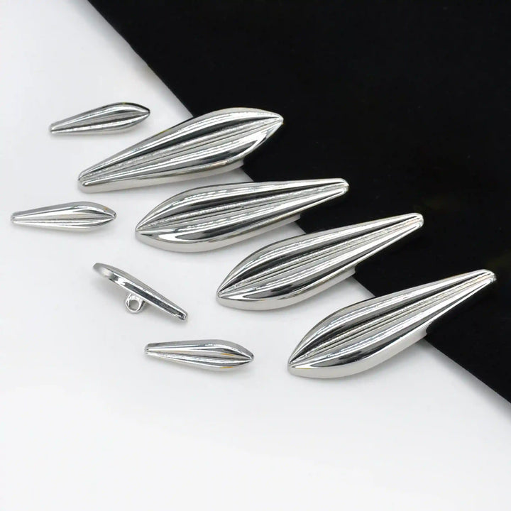 Metallic Teardrop Metal Button | 50mm & 24mm