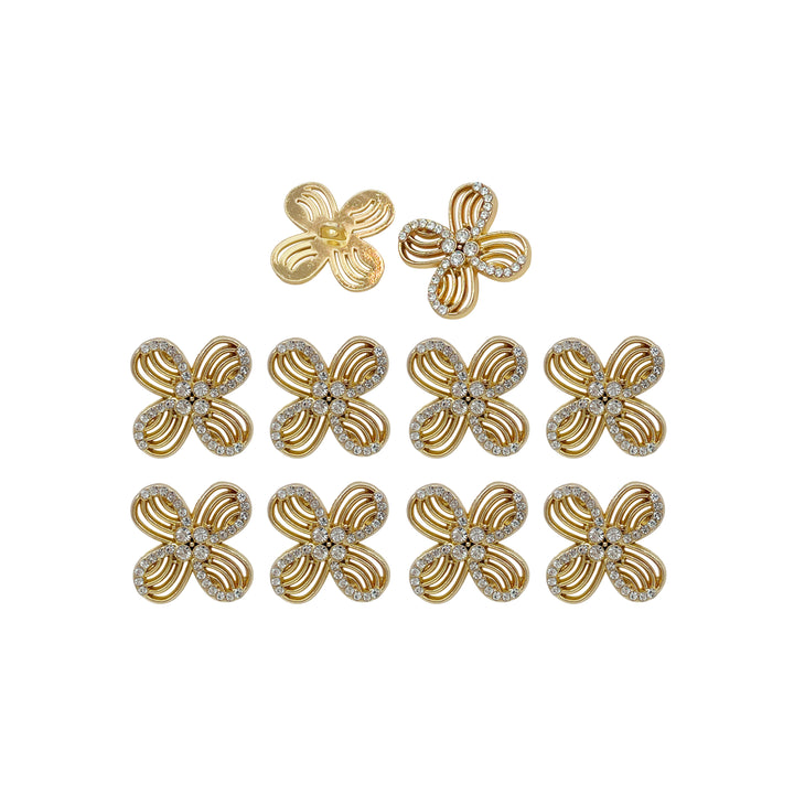 Elegant Rhinestone Metal Buttons