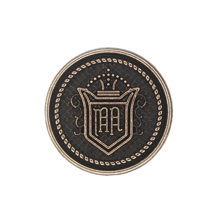 Black color royal regalia antique metal buttons by Ani Accessories