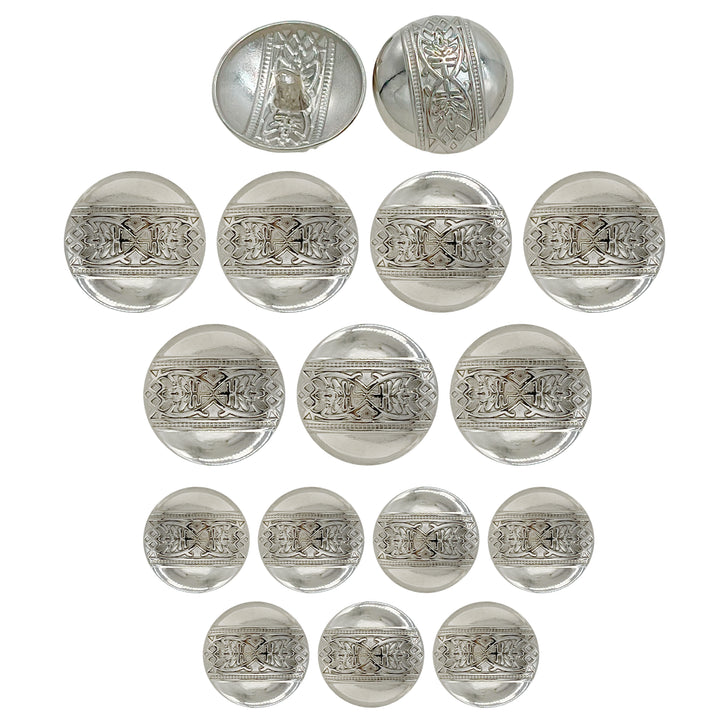 Etched Design Metal Buttons